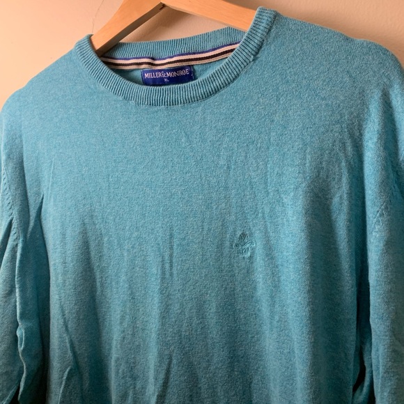Miller and Monroe Turquoise Light Sweater Sz XL - Picture 2 of 7